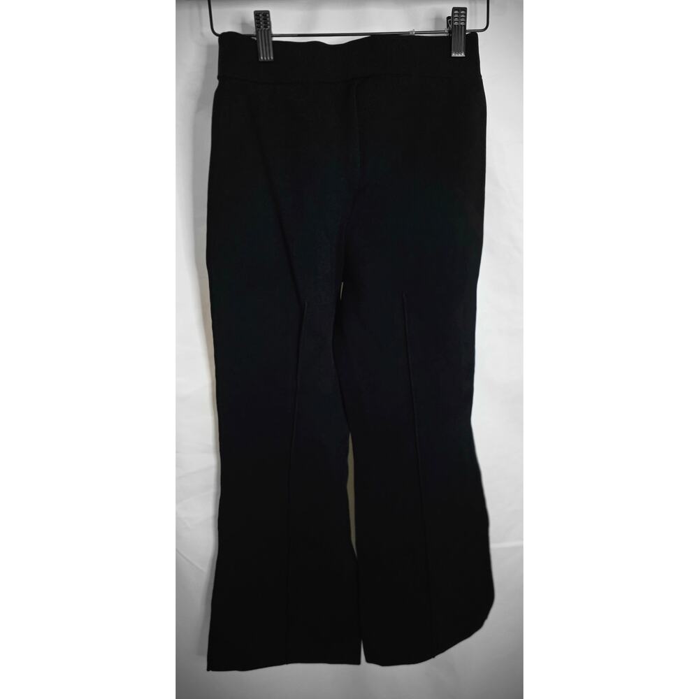 Apiece Apart Rene Pull On Pintuck Seam Black High-Waisted Flare Pants Size XS